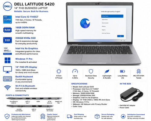 Dell latitude 5420 fhd - dell, 14”
